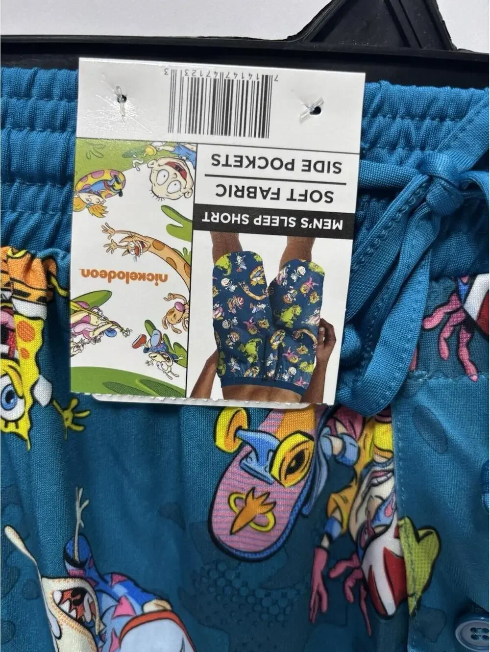 Men's Nickelodeon 90s XL Sleep Shorts SpongeBob Ren Stimpy Arnold Catdog Rugrats